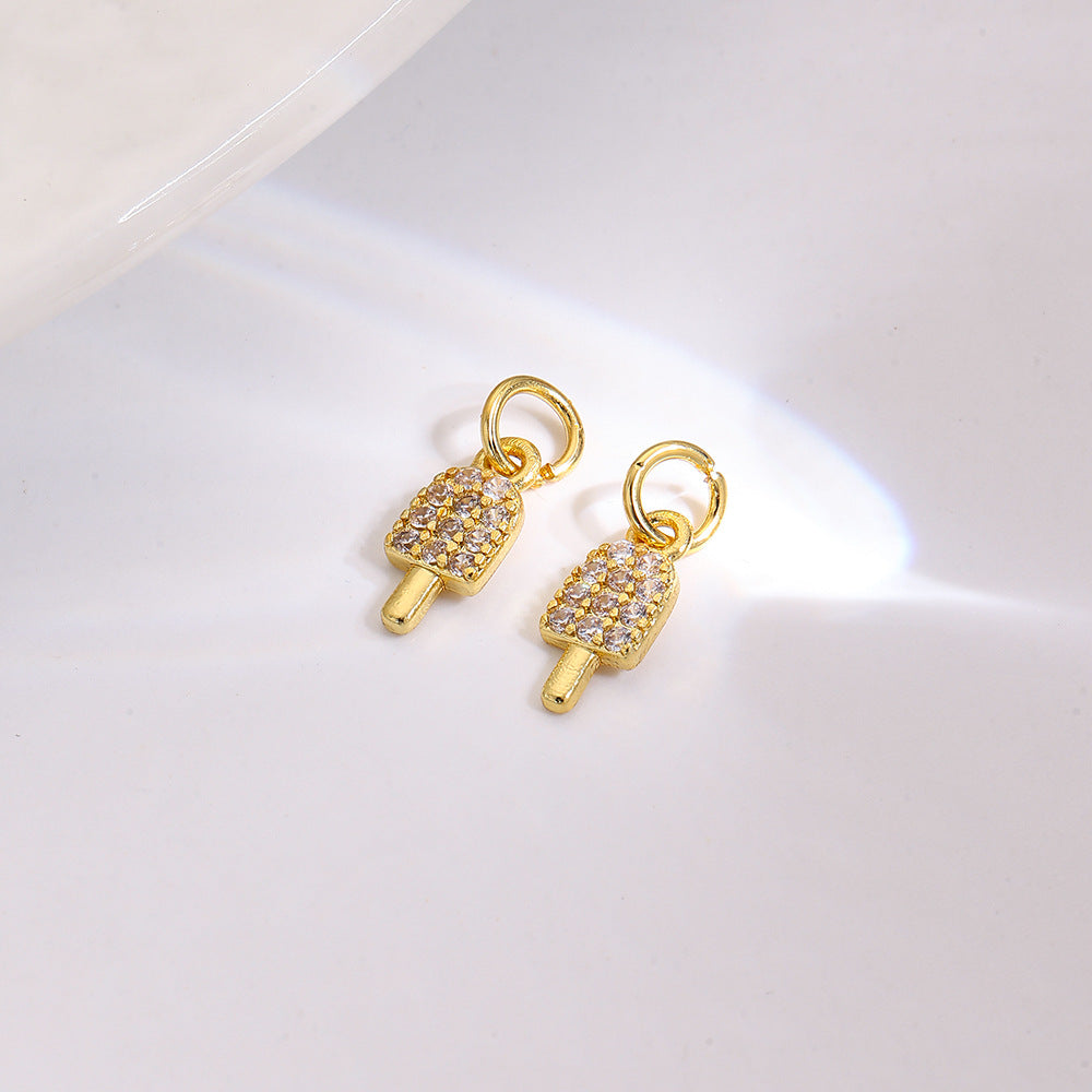 Wholesale Bone Angel Wings Heart Ice Cream Pendant