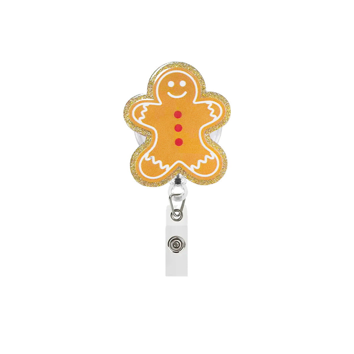 Wholesale acrylic telescopic Christmas rotating Badge Reels