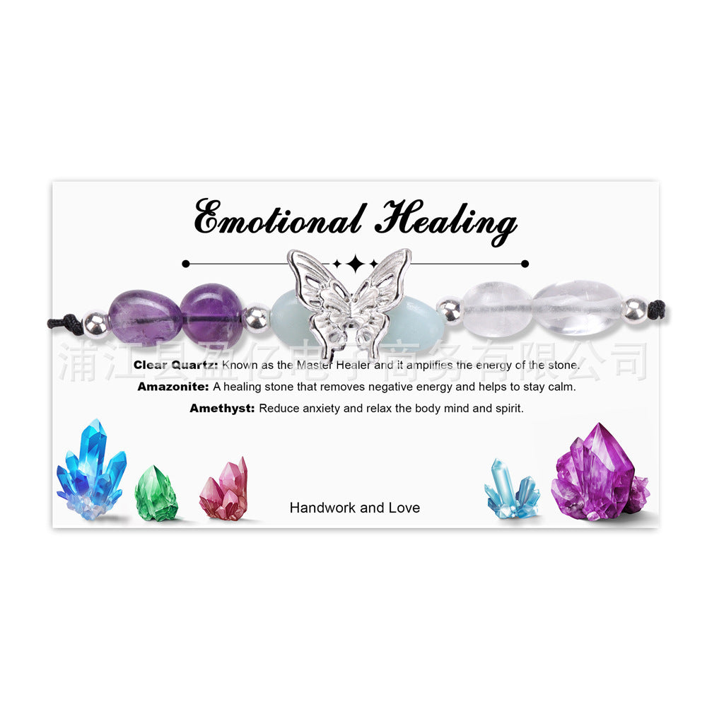 Wholesale Natural Crystal Semi-precious Stone Beads Bracelet ACC-BT-YinYi011