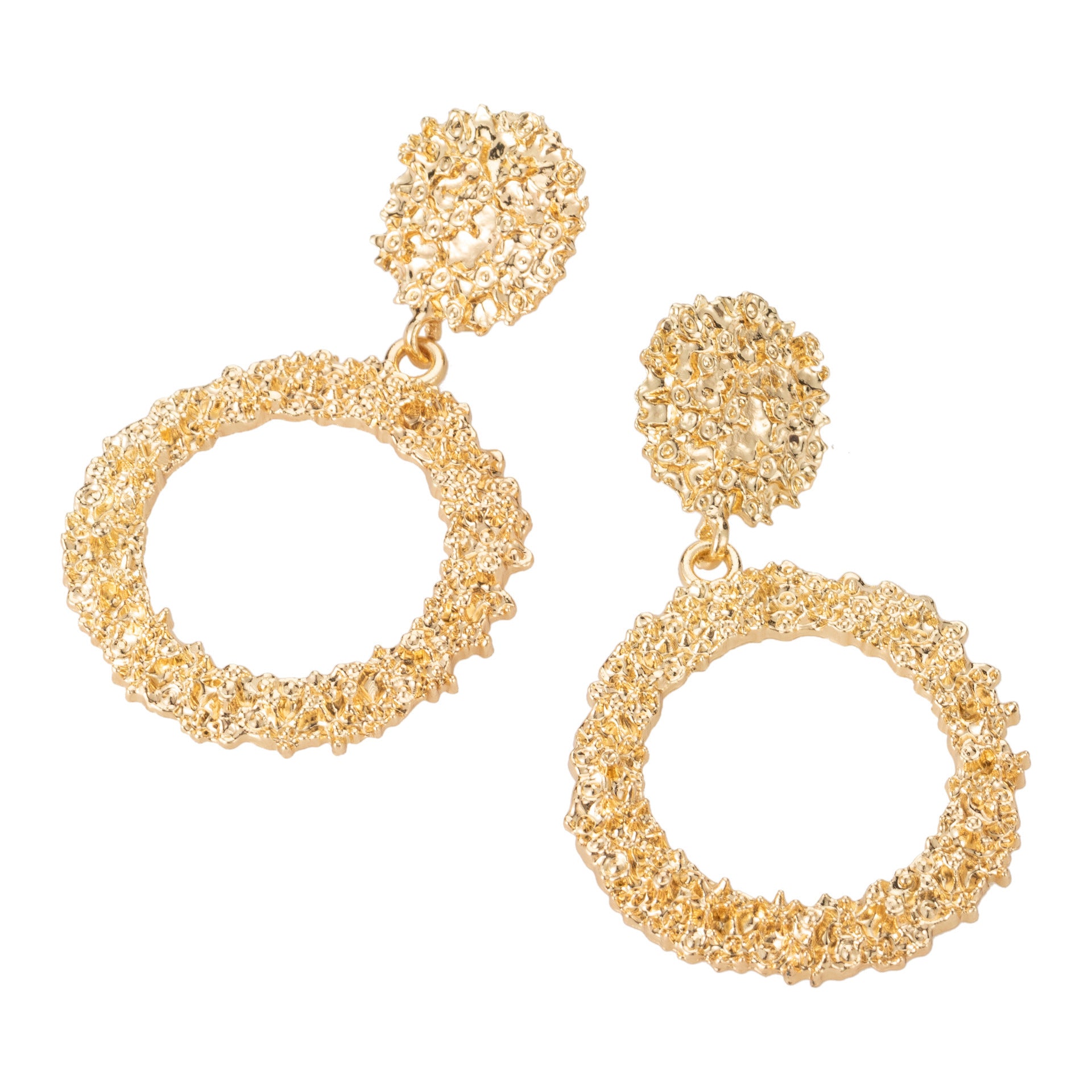 Wholesale exaggerated gold big circle  earrings