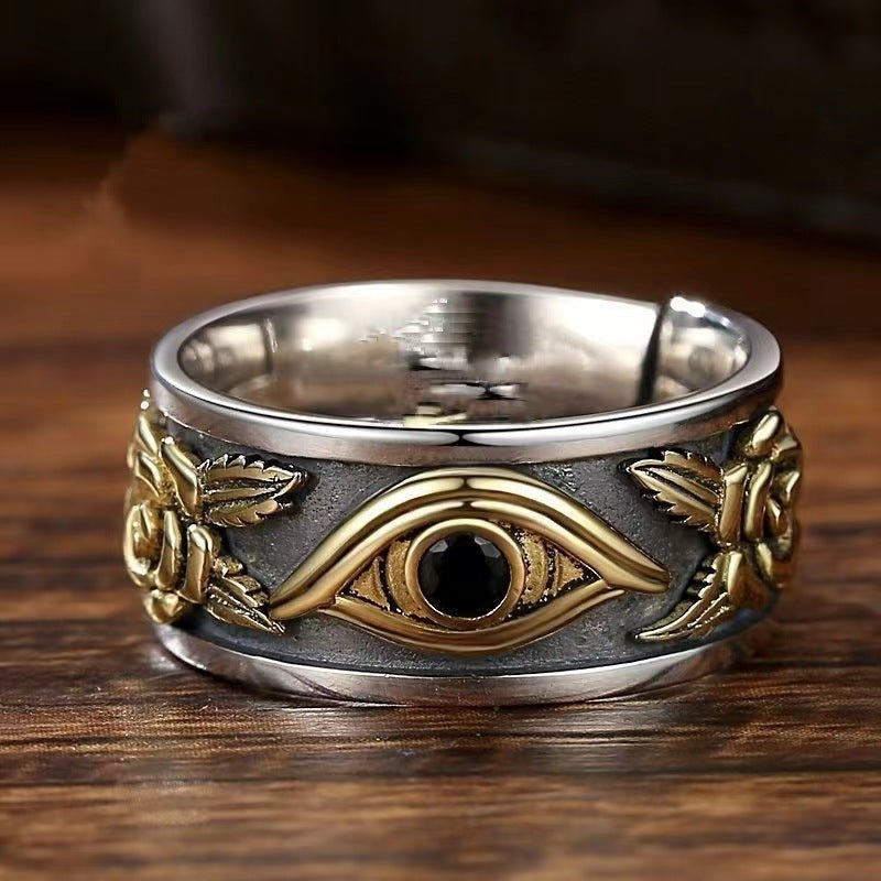 Wholesale Vintage Eye of Horus Ring Unisex Adjustable Metal Fashion Accessory