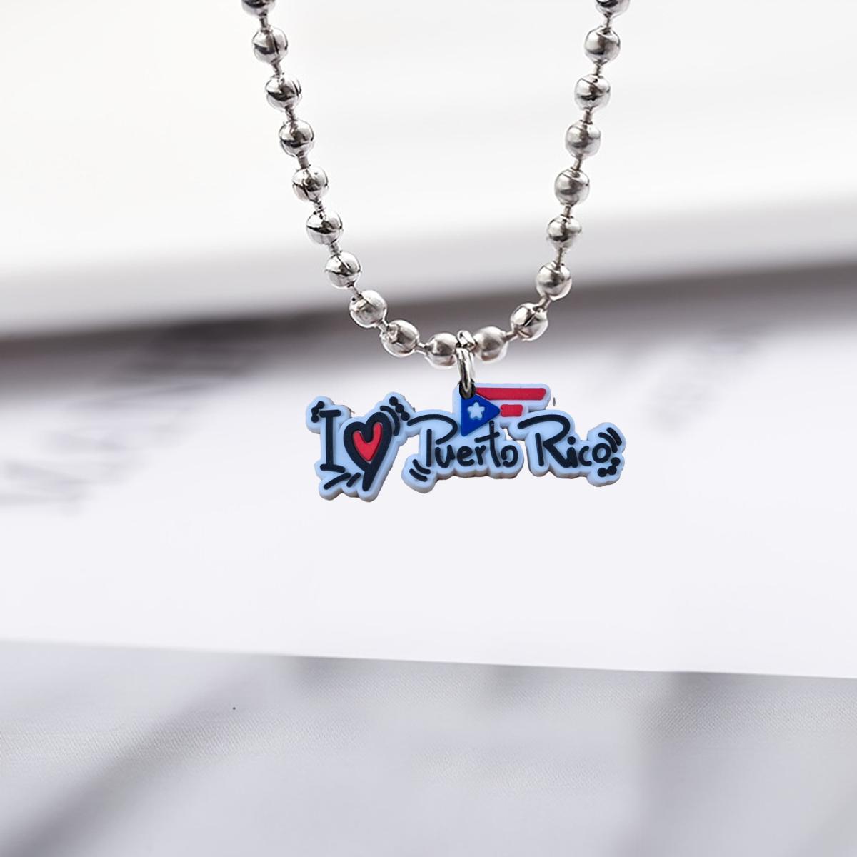 Wholesale Stainless steel American Independence Day Series Small Bead Necklace