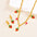 Wholesale  stainless steel color drop glue strawberry fruit earrings