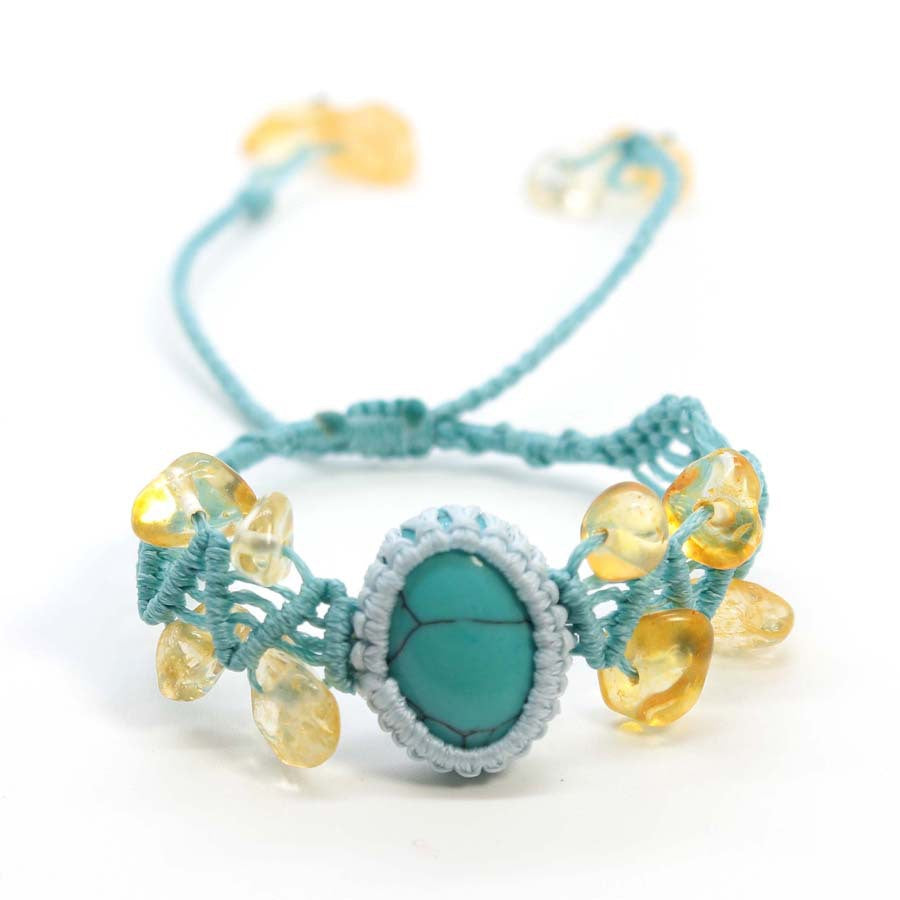 Wholesale Fashion Handmade Braided Crystal Bracelet Adjustable Gemstone Jewelry Gift For Couple Students Boutique Resale