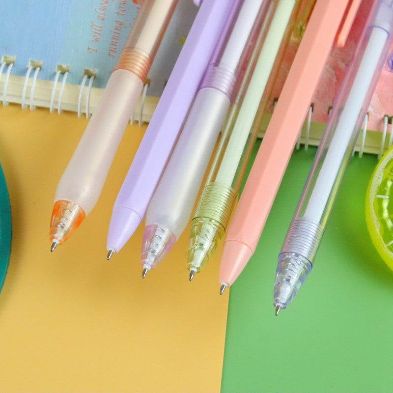 Wholesale 6pcs/set Boxed  press pen with the same color suit