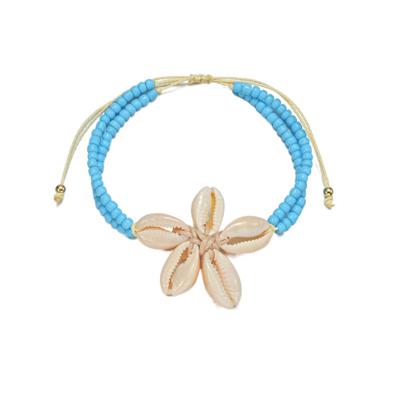 Wholesale Bohemian holiday style natural shell anklet