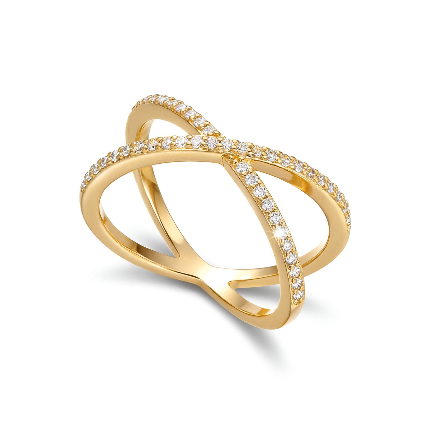 Wholesale Three In One Heart Shaped Copper Zircon Ring Trendy Everyday Jewelry Accessory