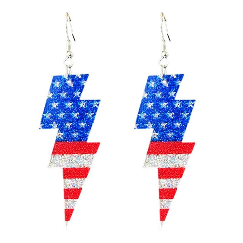 Wholesale Independence Day July 4  Shiny Bald Eagle Boots Butterfly Earrings