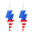 Wholesale Independence Day July 4  Shiny Bald Eagle Boots Butterfly Earrings