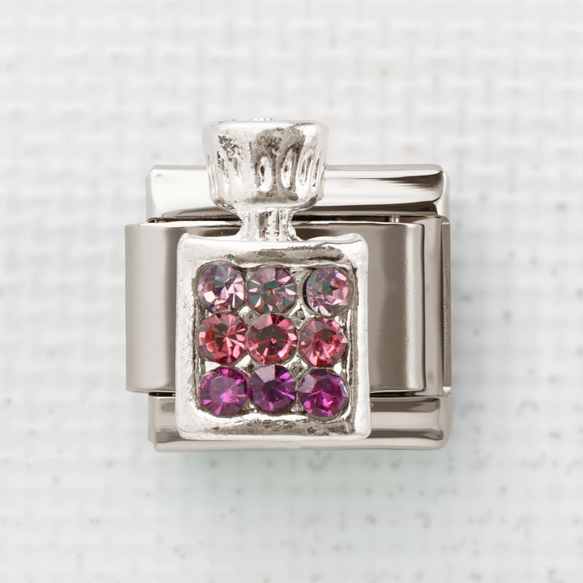 Wholesale 5pcs Italian Charm Bracelet 9mm DIY Splicing Perfume Bottle Bear Stainless Steel Composable Bracelet