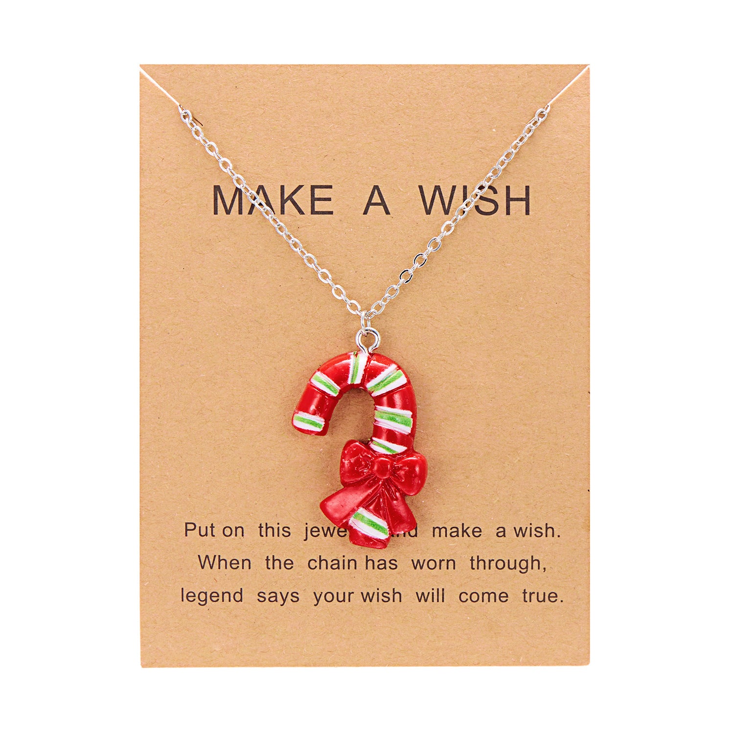 Wholesale Christmas gift box resin  snowman necklace