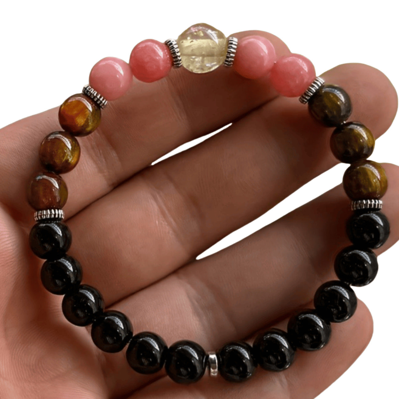 Wholesale Obsidian Tiger Eye Carnelian Amber Bracelet