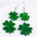 Wholesale Shamrock St. Patrick's Day Glitter Clover Earrings
