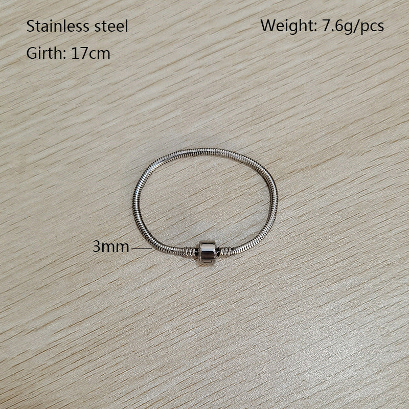 Wholesale Stainless steel waterproof snake bone bracelet