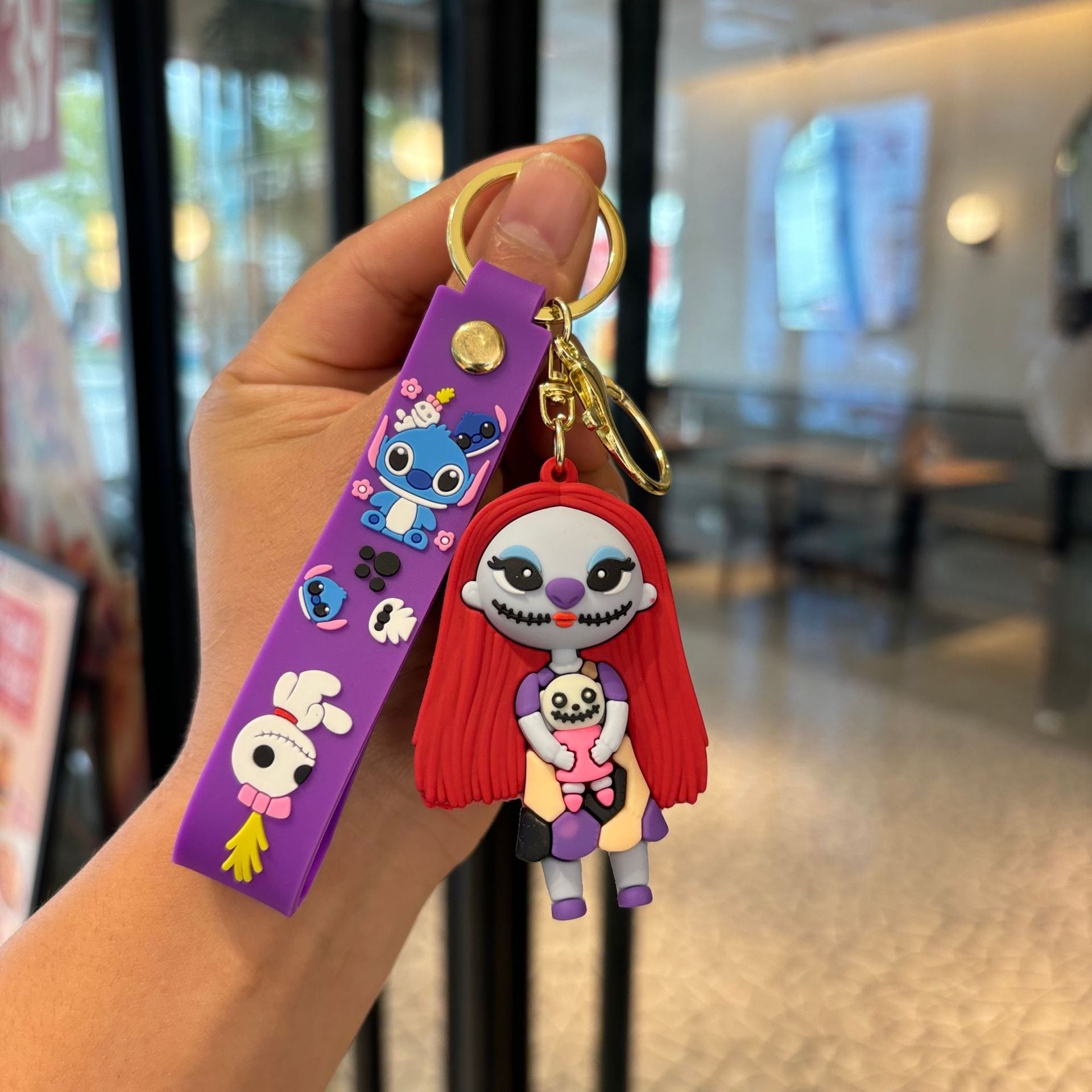 Wholesale  Keychain Cute PVC Car Key Ring Decorative Accessory Gift