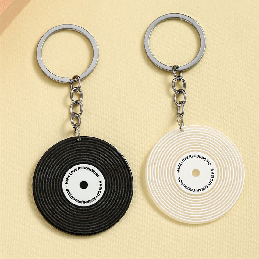 Wholesale Vinyl music festival keychain