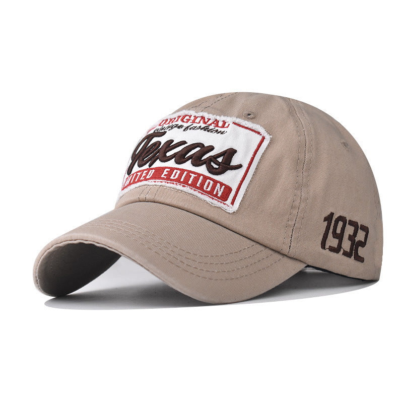 Wholesale Embroidered Texas Baseball Cap Washed Cotton Adjustable Outdoor Summer Sun Protection Trendy Gift