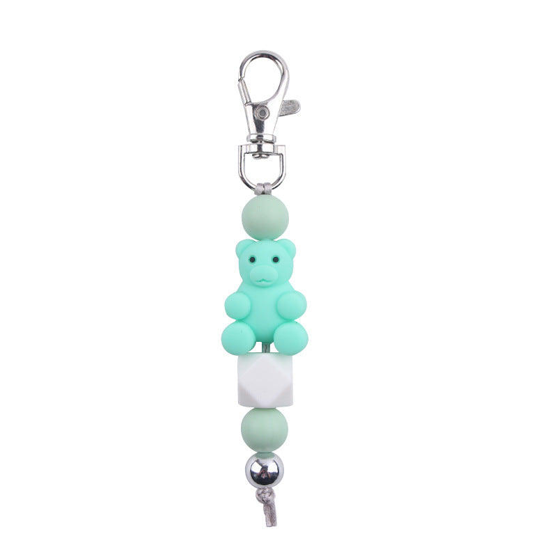 Wholesale Cartoon Bear Silicone Beaded Keychain Cute Keychain ACC-KC-GuangTian084