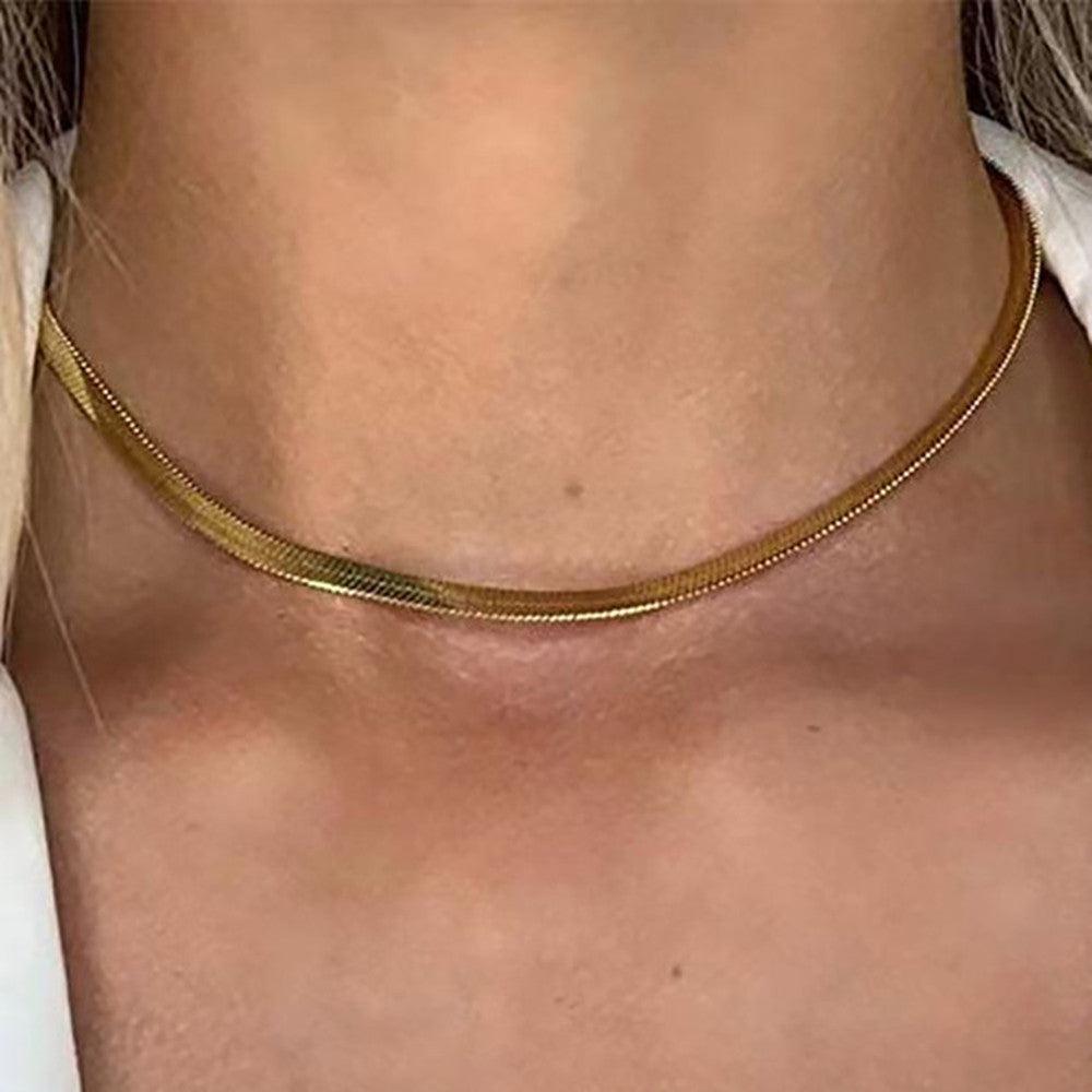 Wholesale Snake bone thick multi-layered necklace