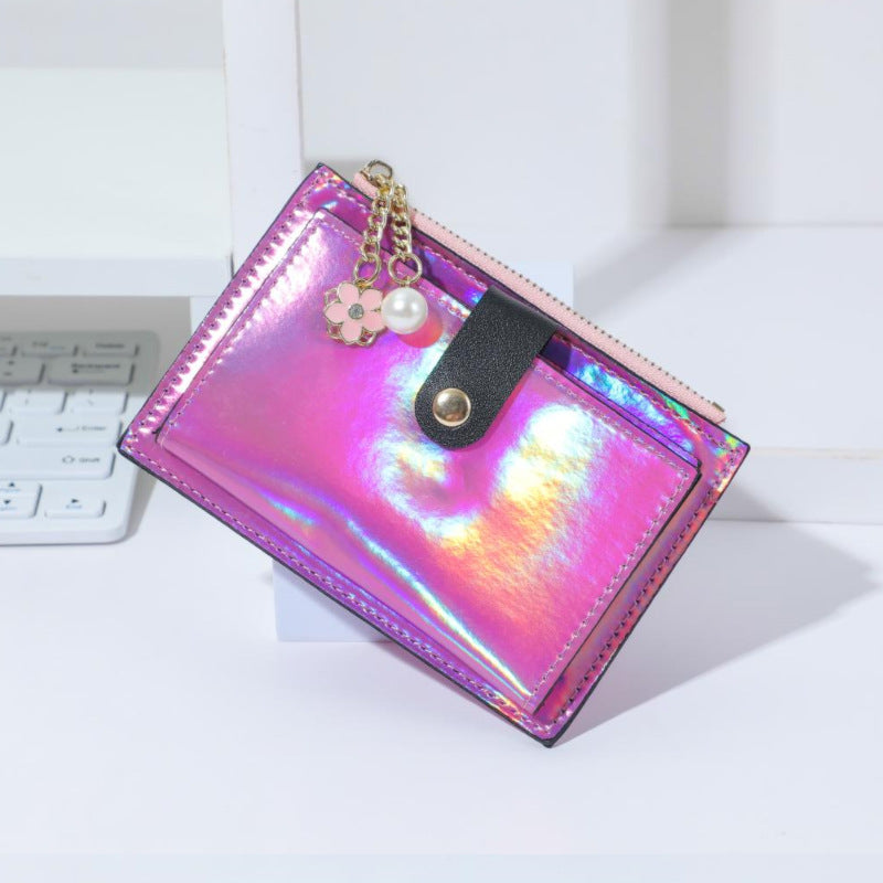 Wholesale PU Leather Zip Around Card Holder Wallet With Coin Pocket Trendy Solid Color Multi Card Case For Everyday Use
