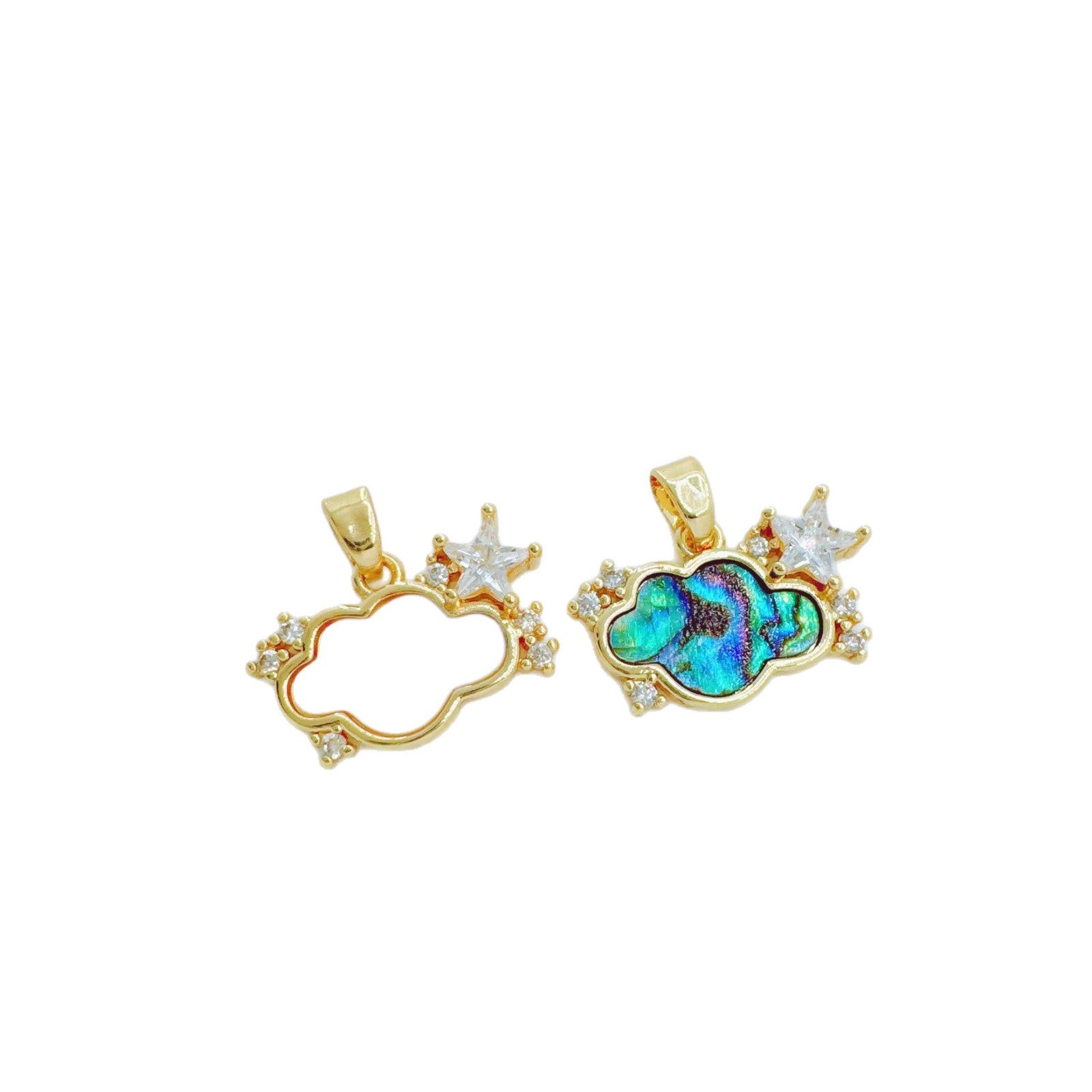 Wholesale Copper Gold Plated Shell Cloud Pendant Necklace Chic Jewelry Accessory for Women