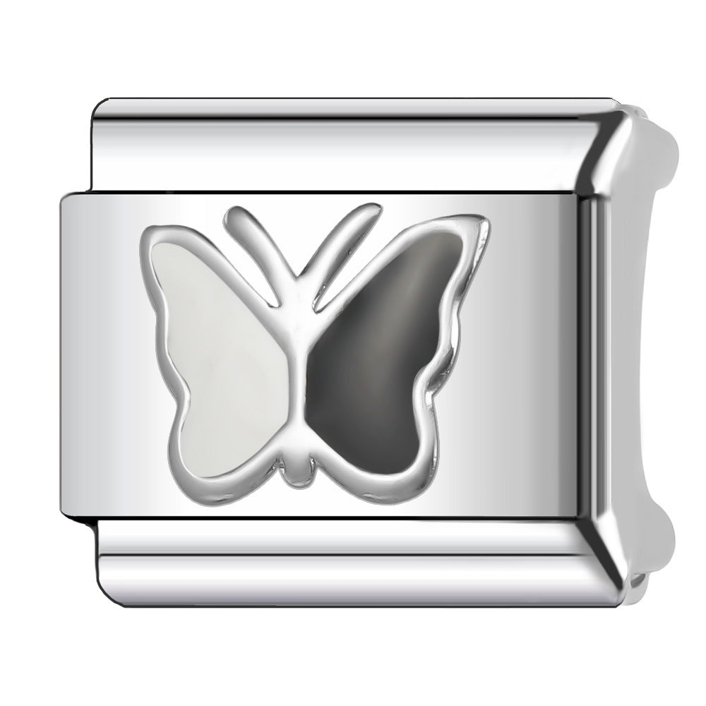 Wholesale Italian Charm Bracelet 9mm DIY 9MM Single Section Creative Stainless Steel Composable Bracelet