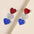 Wholesale Independence Day National Day Red, White and Blue Three-color Stars Love Glitter Acrylic  Earrings