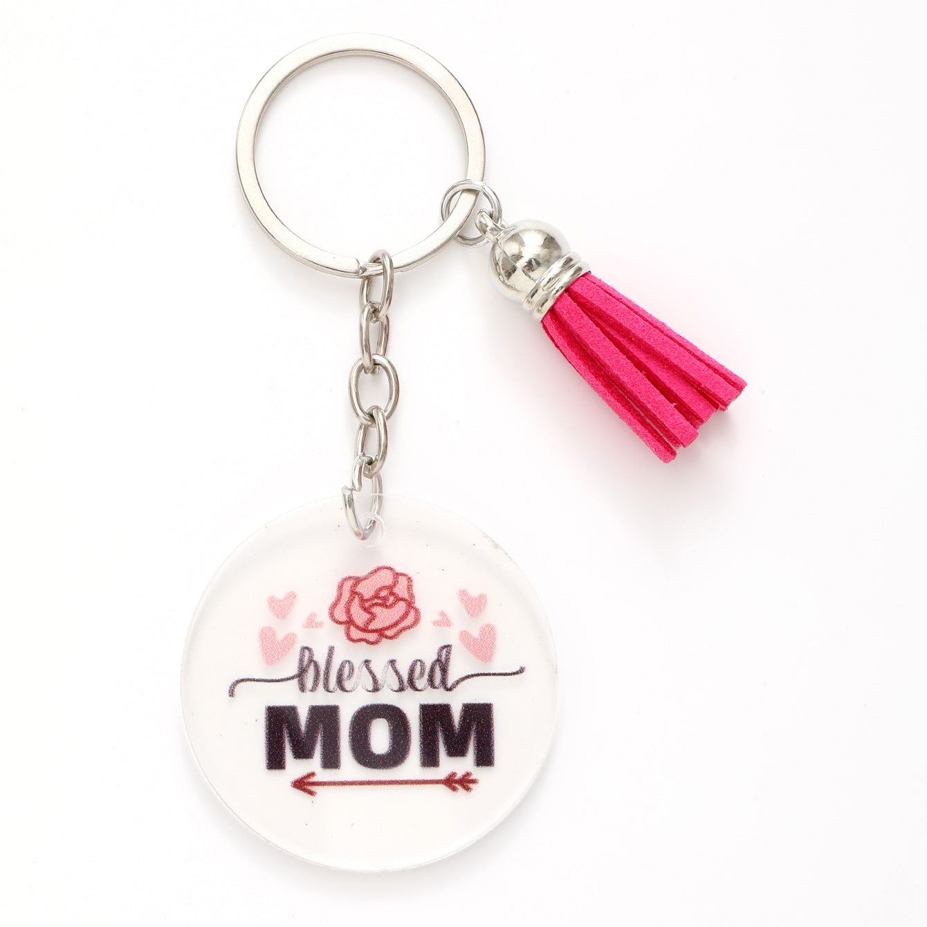 Wholesale Rainbow MOM Mother's Day Leopard Print Acrylic Keychain ACC-KC-YTian015