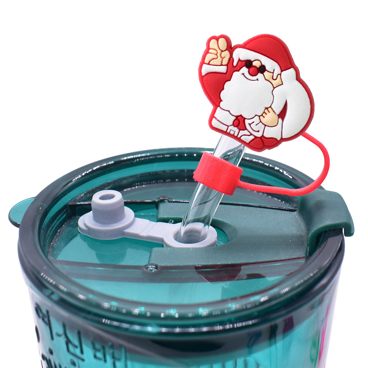 Wholesale  Random 100pcs Christmas  10mm PVC Soft Straw Tube Cap