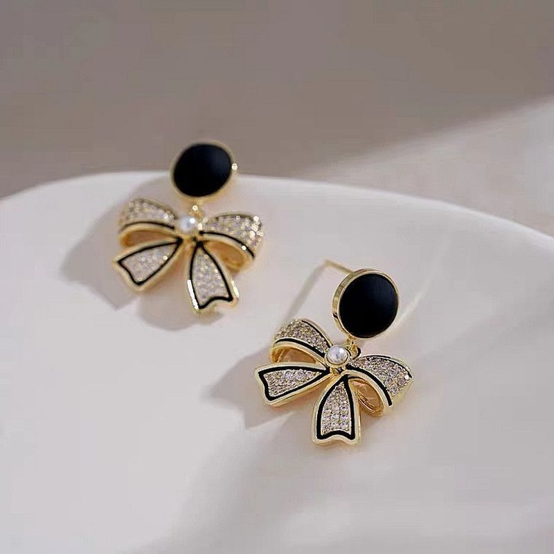 Wholesale Black Bow Earrings