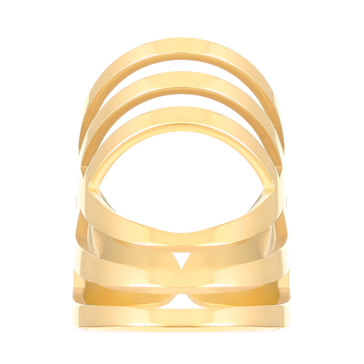 Wholesale stainless steel hollow geometric oval baroque open ring