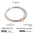 Wholesale 18K gold and stainless steel gold and silver color matching double ring bracelet