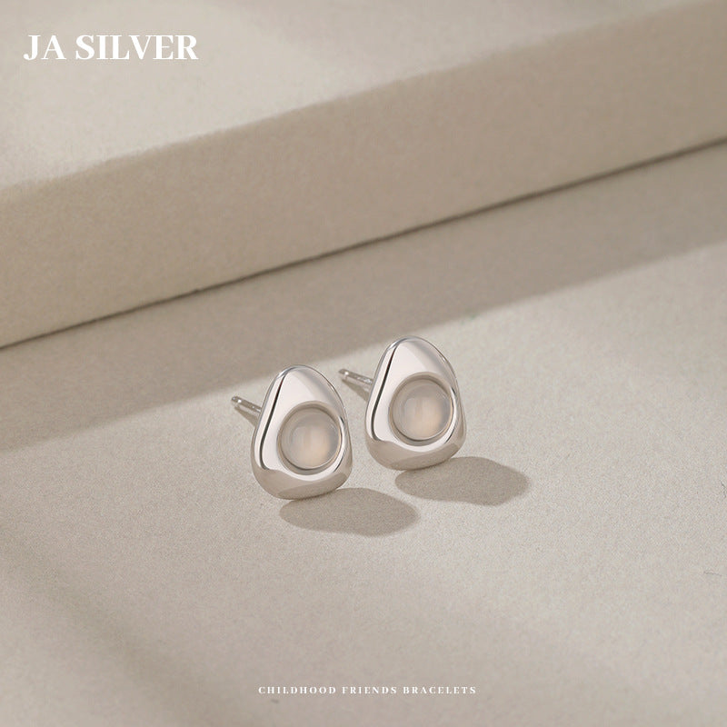 Wholesale S925 silver avocado ear studs earrings