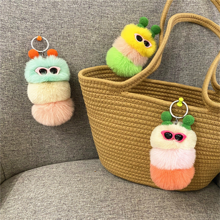 Wholesale Cartoon Cute Caterpillar Plush Keychain ACC-KC-KaiYue008