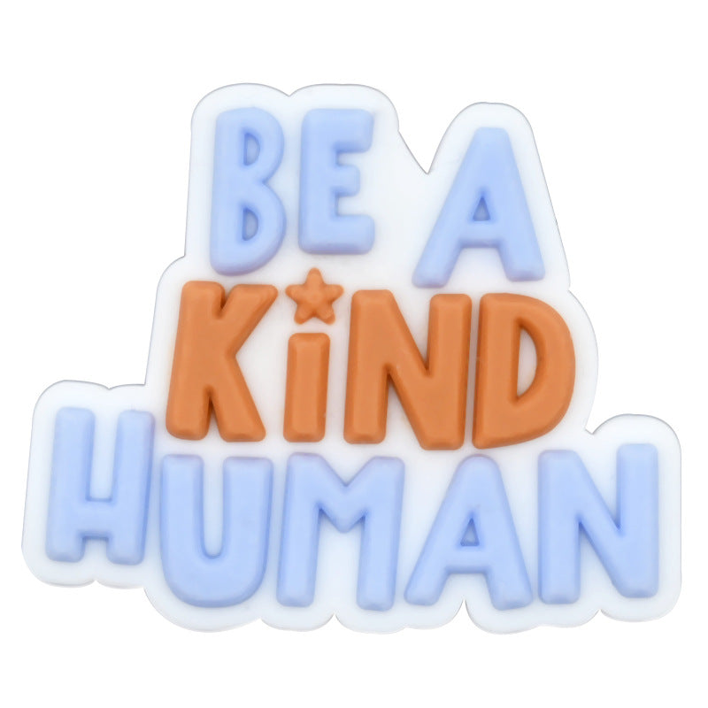 Wholesale Random 100pcs Cartoon Letter PVC Soft Rubber Shoe Buckle Decoration ACC-SC-RYY064