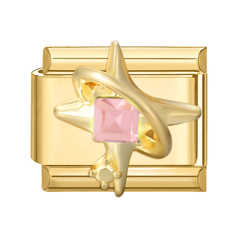 Wholesale 9mm Italian Charm Starter Bracelets DIY square Single Section Creative Stainless Steel Composable Bracelet