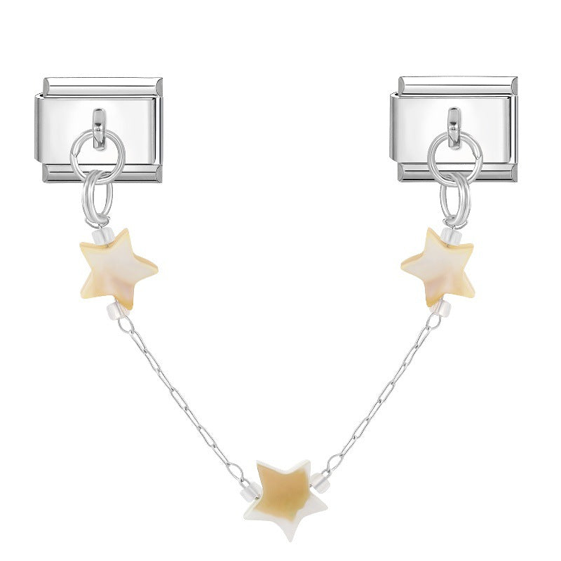 Wholesale Italian Charm Bracelet 9mm DIY Splicing Eye Series Titanium Steel Composable Bracelet