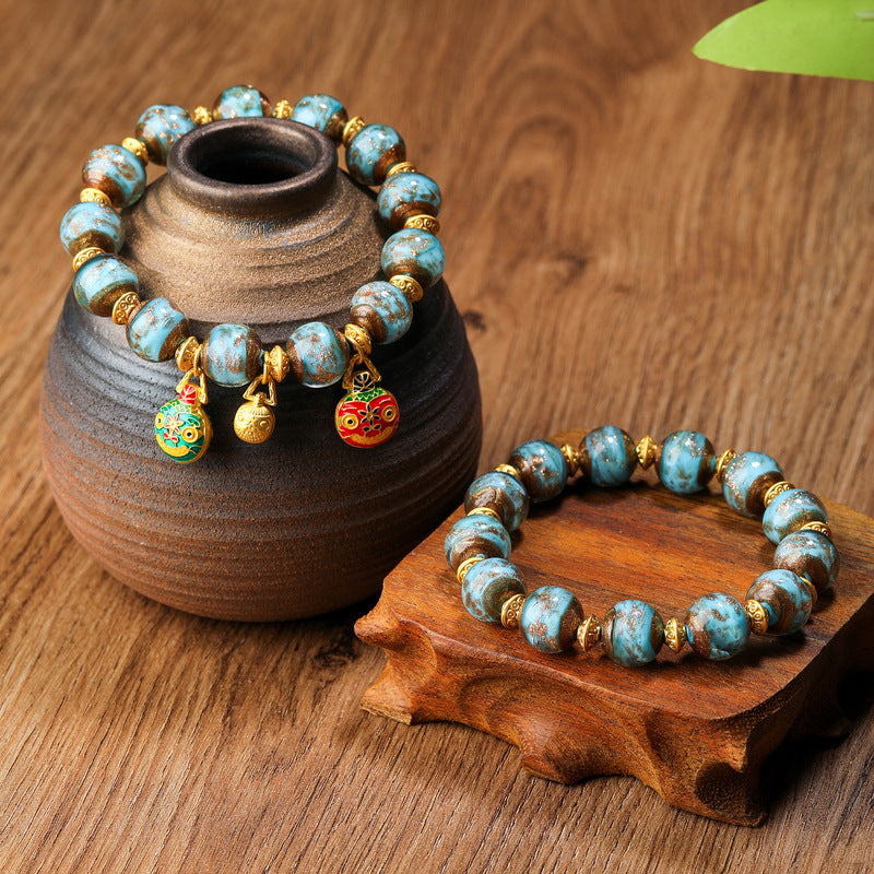 Wholesale gold sand glass bracelet