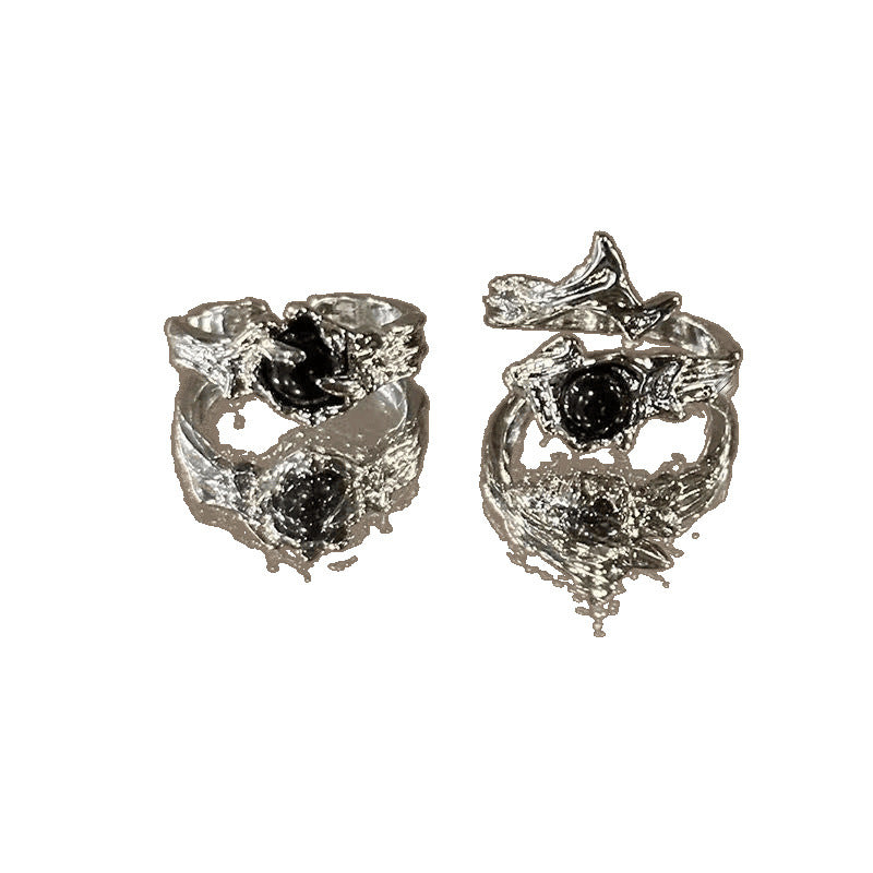 Wholesale Zinc Alloy Electroplated Dark Retro Style Adjustable Ring,  Unisex Couple Fashion Jewelry Accessory
