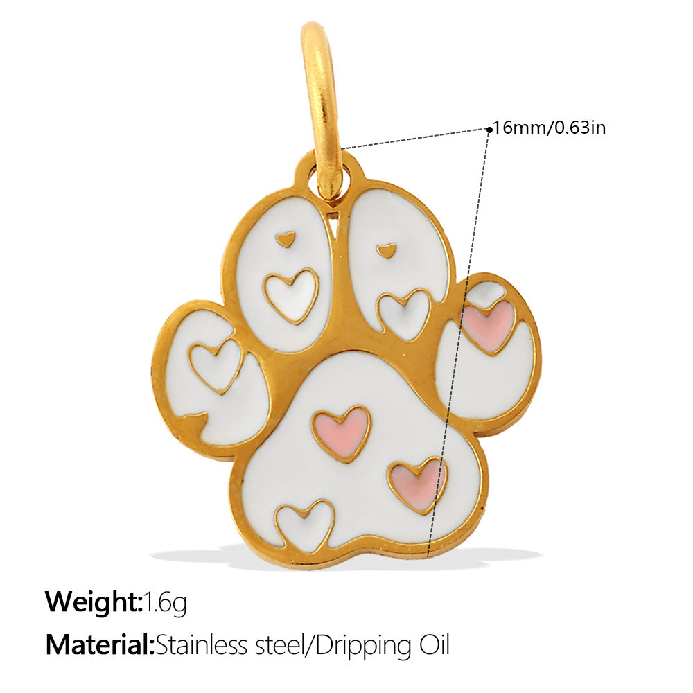 Wholesale Cute Cartoon Dog Paw Print Pendant Charms