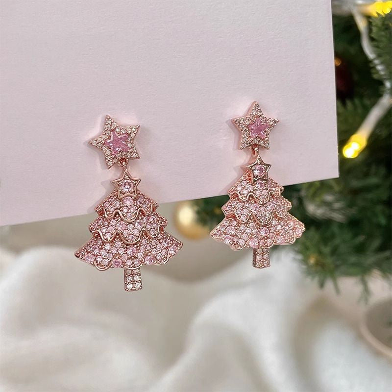 Wholesale Christmas Water Drop Christmas Tree Earrings ACC-ES-FanYou004