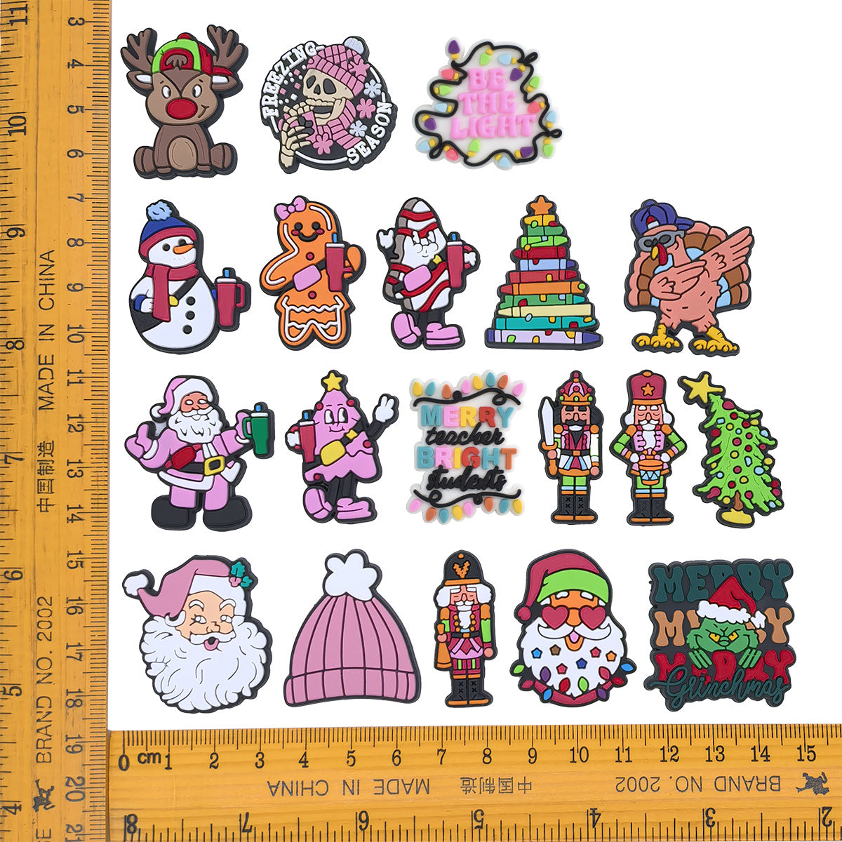 Wholesale Random 100pcs Christmas PVC Soft Rubber Shoe Buckle Decoration ACC-SC-RYY062
