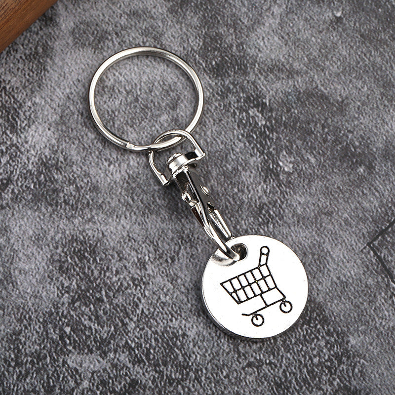 Wholesale Supermarket Shopping Cart Metal Keychains ACC-KC-YuJia007