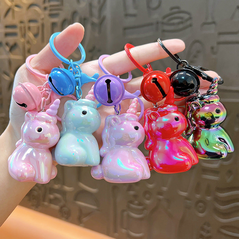 Wholesale Cartoon Electroplated Unicorn Keychains Acrylic Keychain Keychain Wallet ACC-KC-YanG004