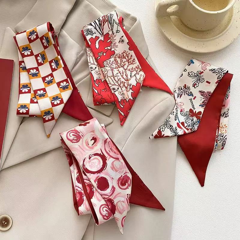 Wholesale  Red Double-Sided Silk f 90* 6cm Large Square Scarf