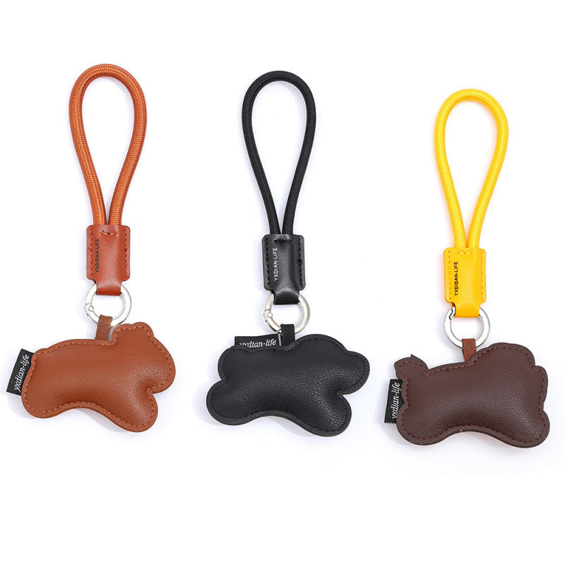 Wholesale Running Lion Leather Keychain Chic Bag Charm Car Key Accessory Boutique Resale Gift