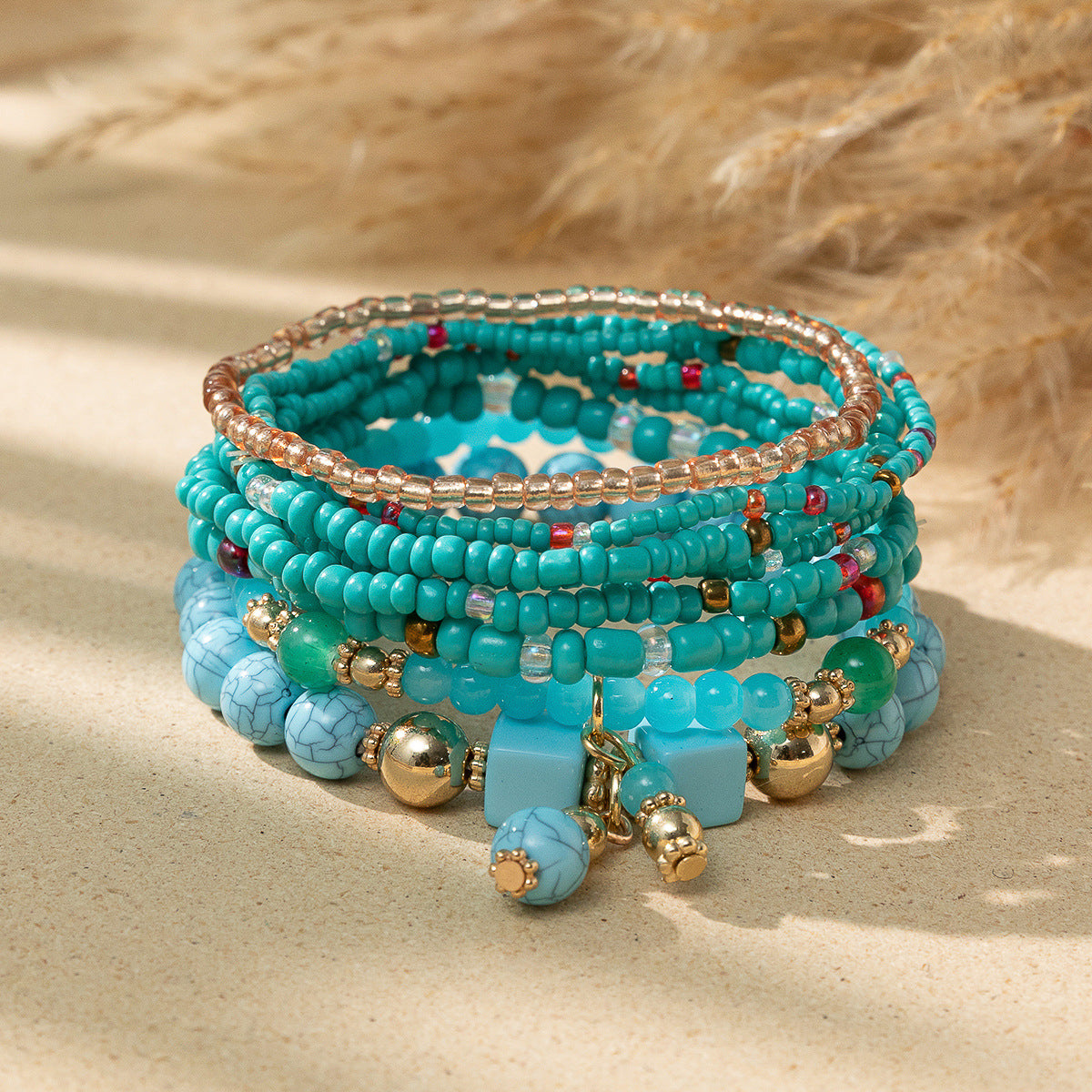 Wholesale Resort Style Bohemian Rice Bead Bracelets ACC-BT-XLH002