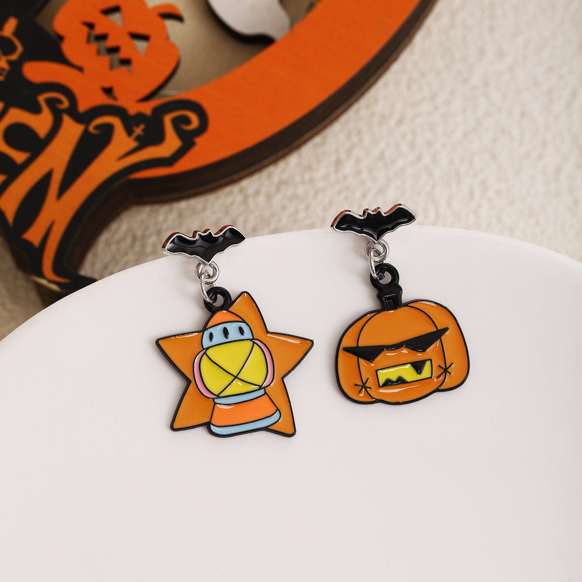 Wholesale  cartoon cute ghost pumpkin earrings