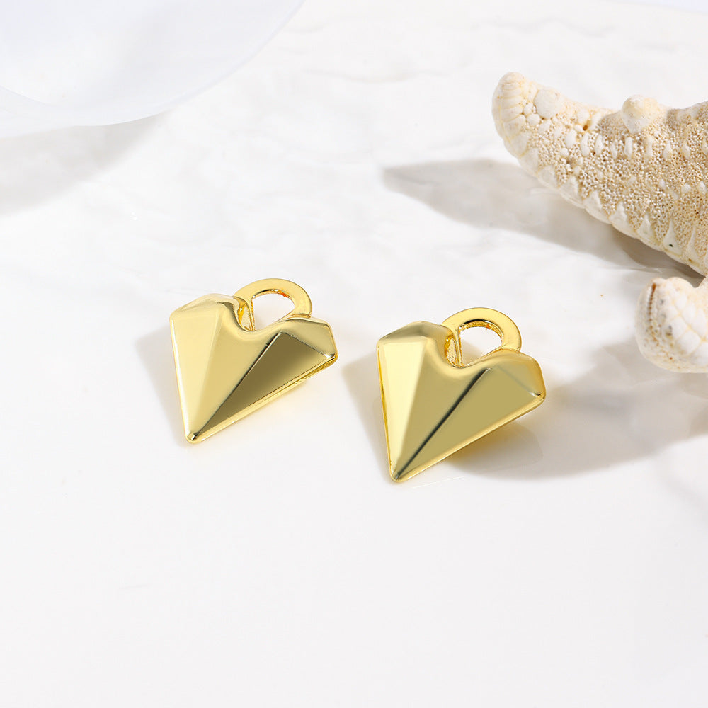 Wholesale Glossy hollow heart round geometric irregular oval pendant