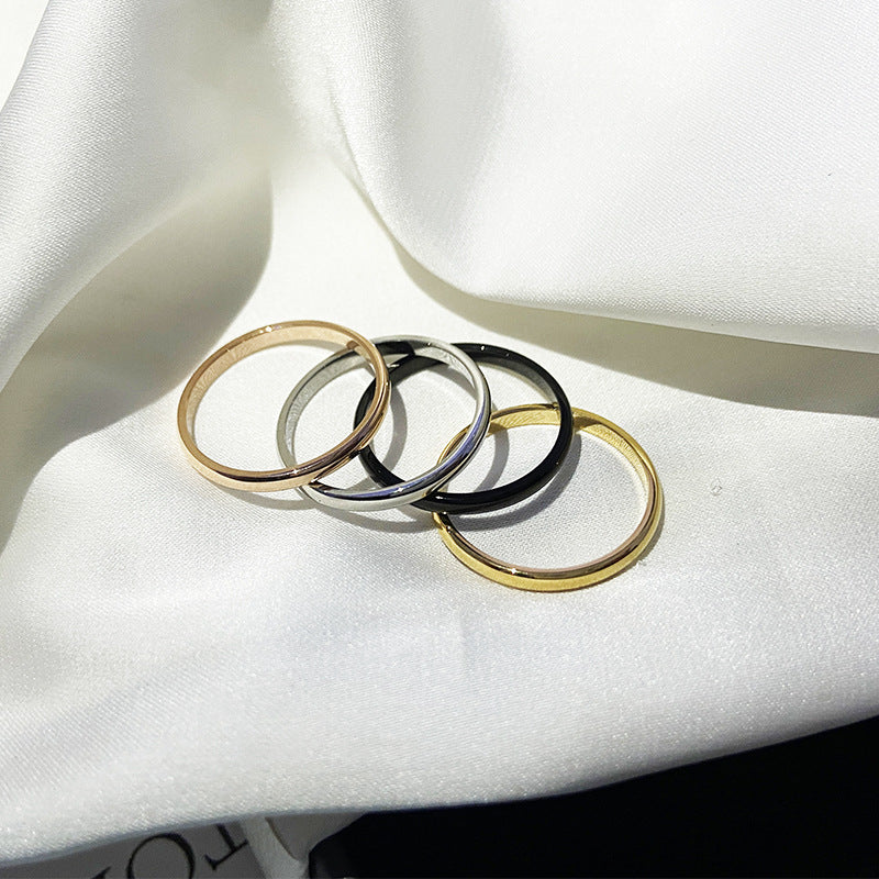 Wholesale 2mm Titanium steel ring   wide Spherical plain ring